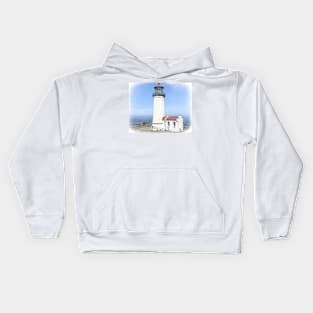 North Head Lighthouse In Watercolor Kids Hoodie